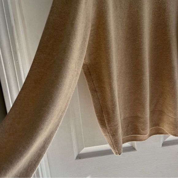 Alan Flusser 100% Cashmere Tan V-Neck Sweater Large - Picture 4 of 12